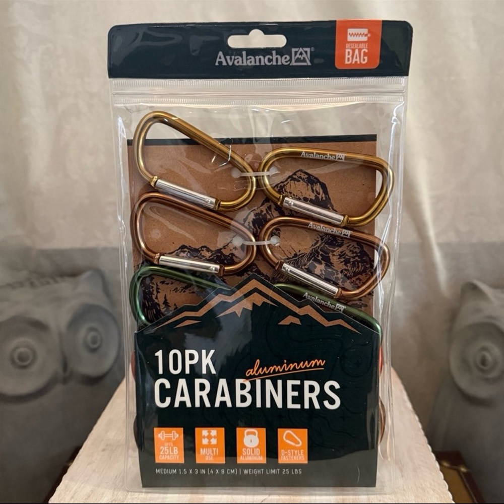 ⚡️Avalanche 10 Pack Aluminum Carabiners